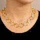 Circle choker Necklace, Brass 22k gold plated, Wholesale jewelry